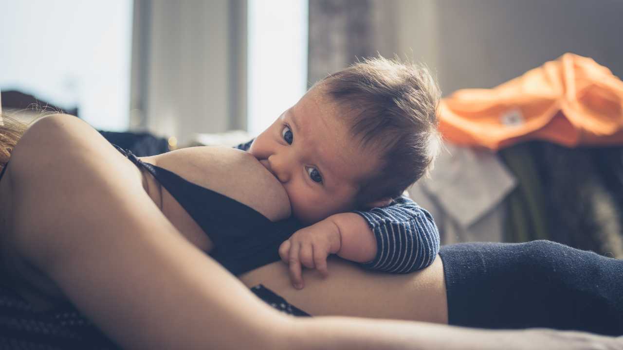 baby latched on all night for sleeping