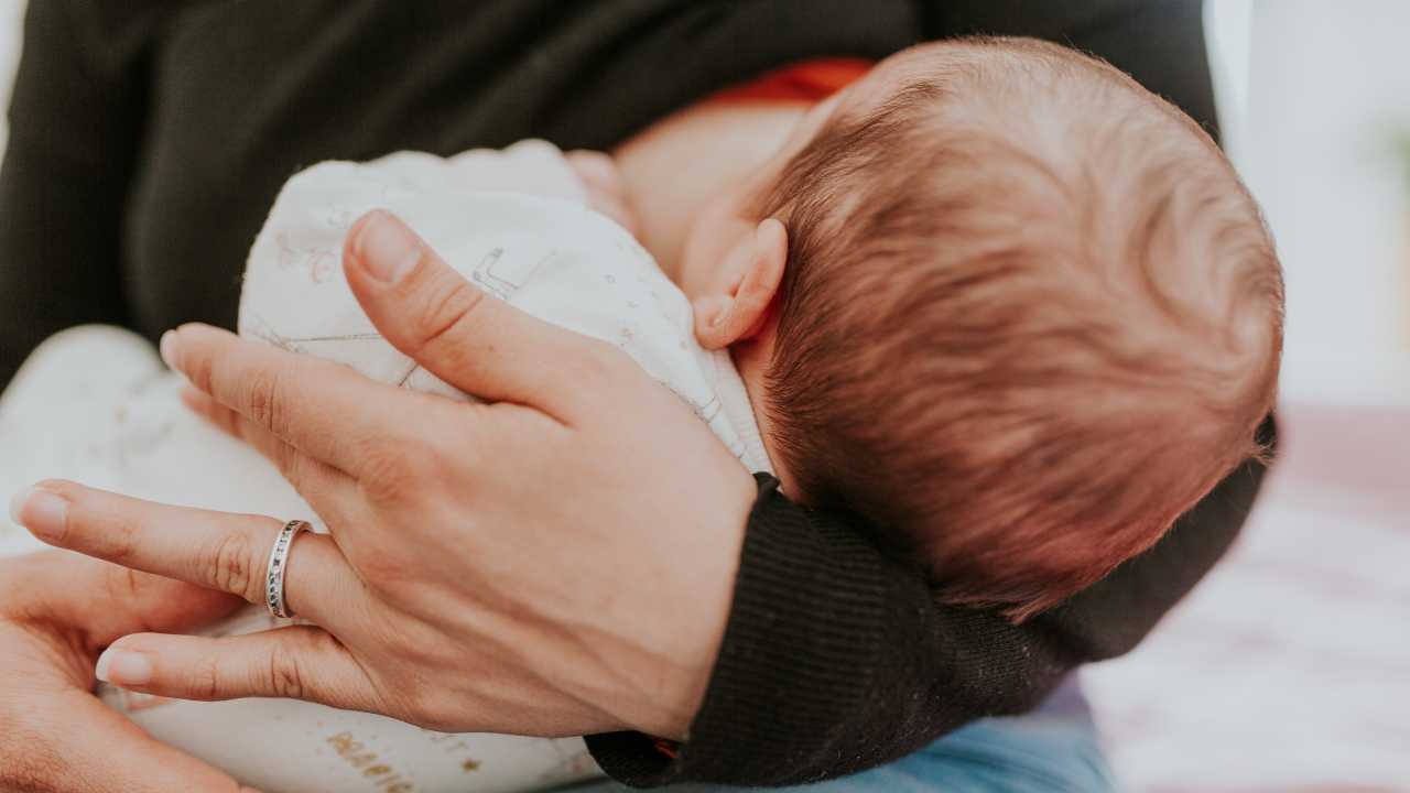 baby sleeping latched on all night to breast